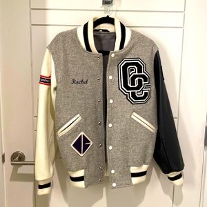 Opening Ceremony Leather Varsity Jacket